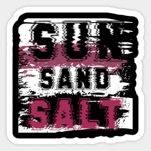 Sun Sand Salt Hello Summer Vintage Funny Surfer Riding Surf Surfing Lover Gifts Sticker